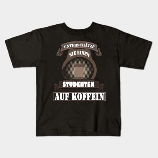 Student Schüler Kaffee koffein Abitur Junkie Kids T-Shirt